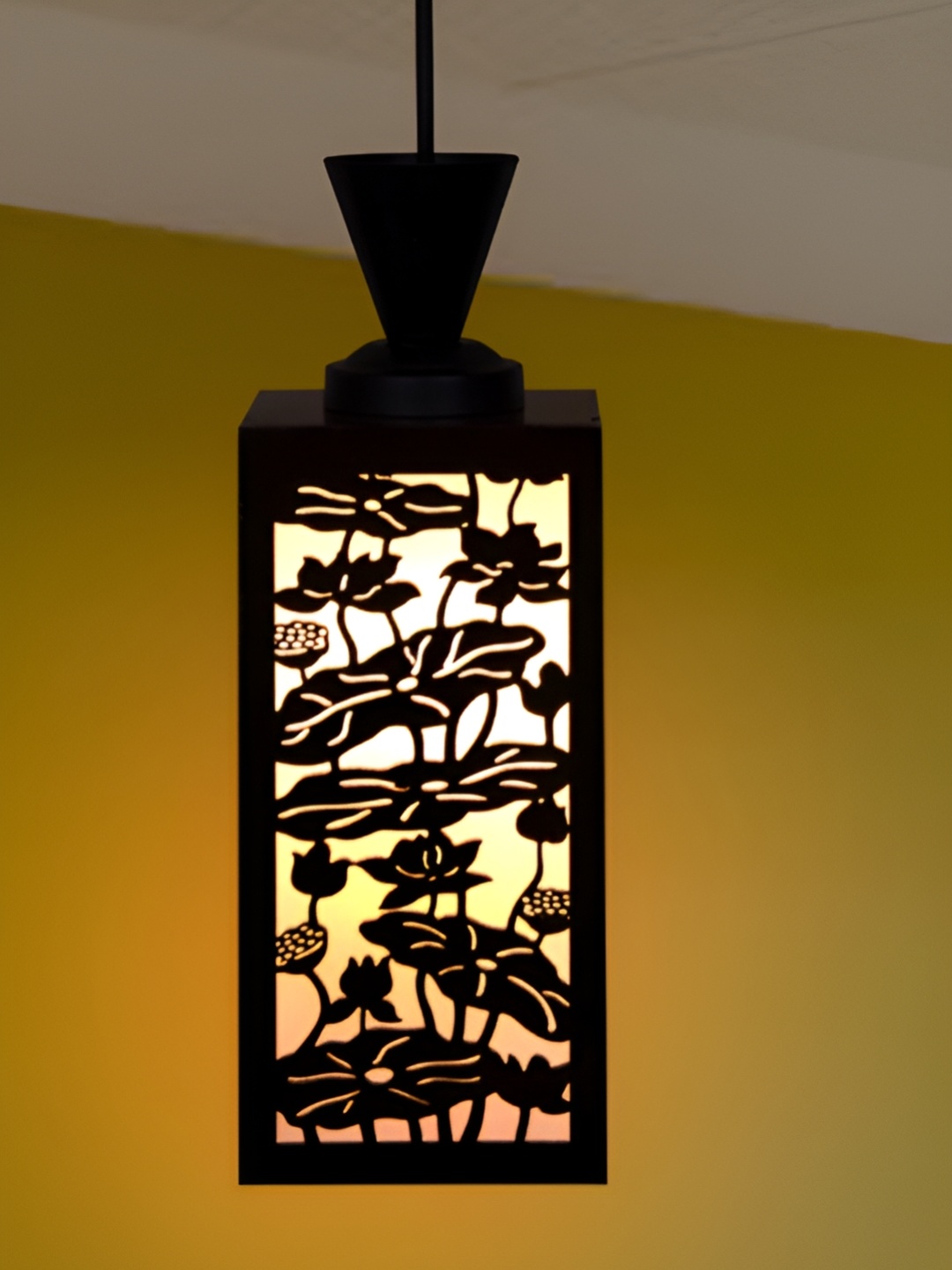 

Afast Brown Wooden Textured Contemporary Ceiling Lamp