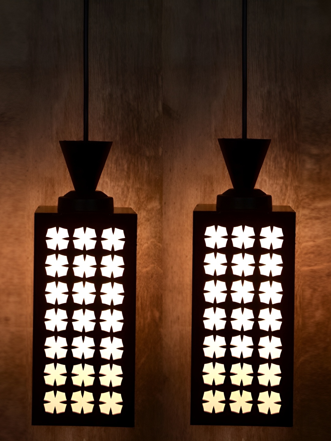 

Afast Brown 2 Pieces Textured Traditional Ceiling Lamp
