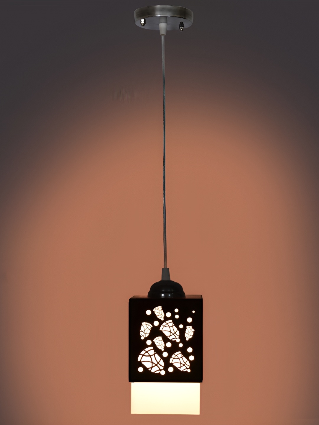 

Afast Black and White Wooden Textured Contemporary Ceiling Lamp