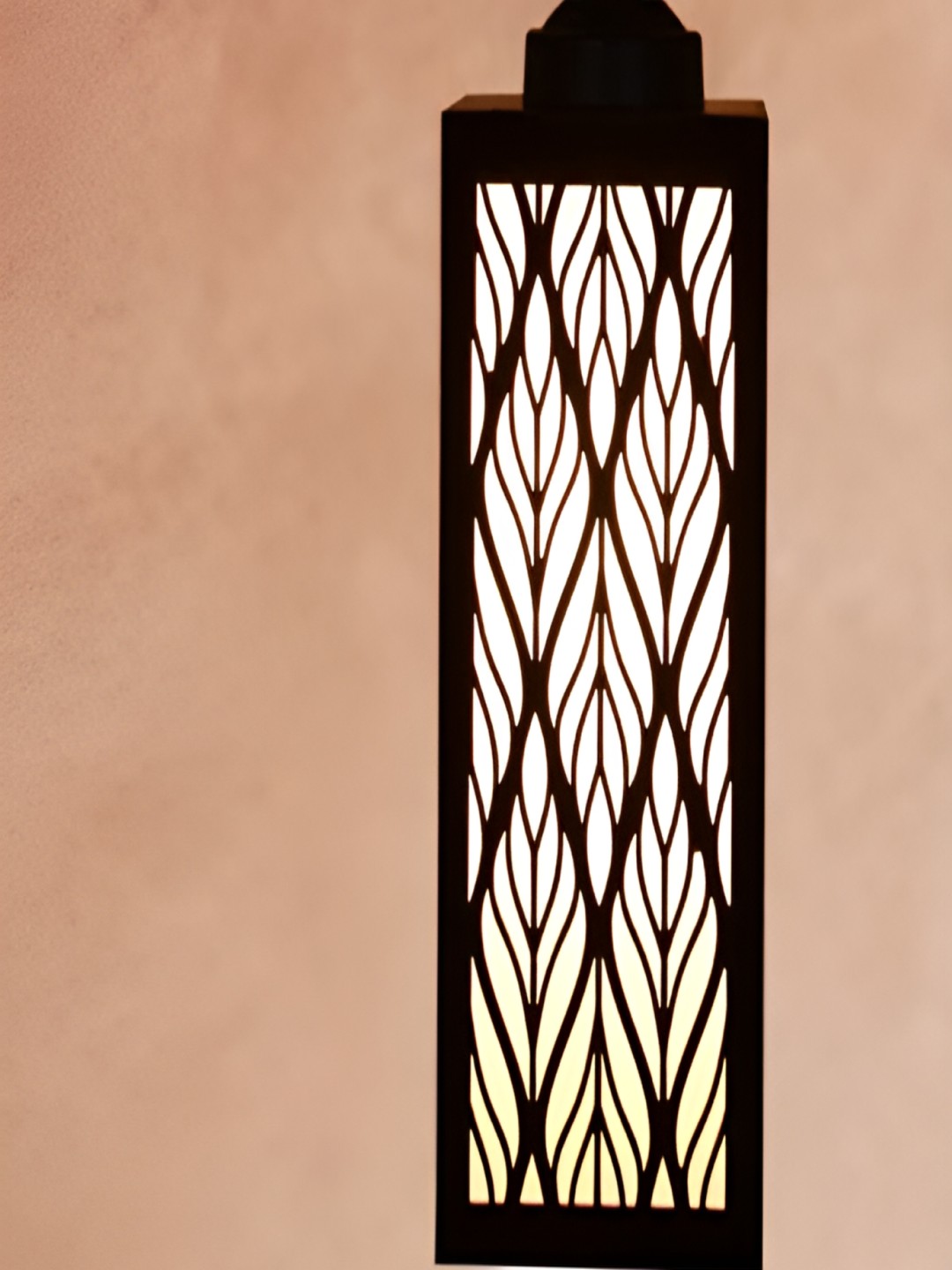 

Afast Brown & Black Textured Rectangle Shaped Wooden Contemporary Ceiling Lamp