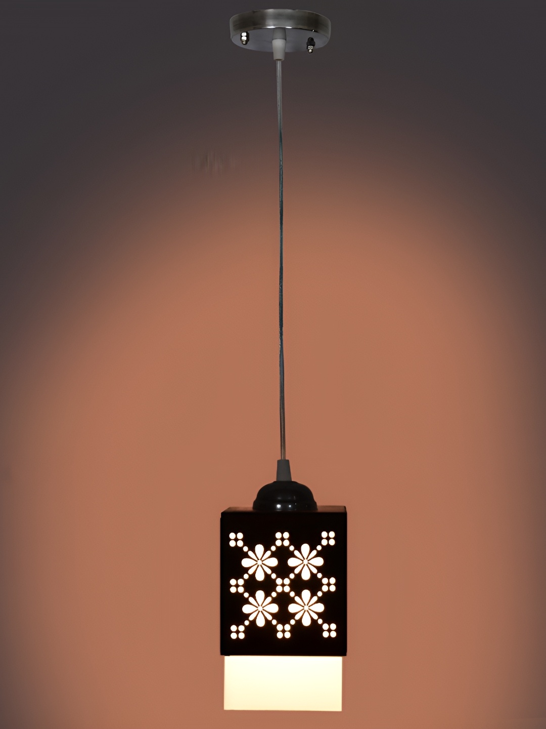 

Afast Black Textured Rectangle Contemporary Wooden Ceiling Lamp