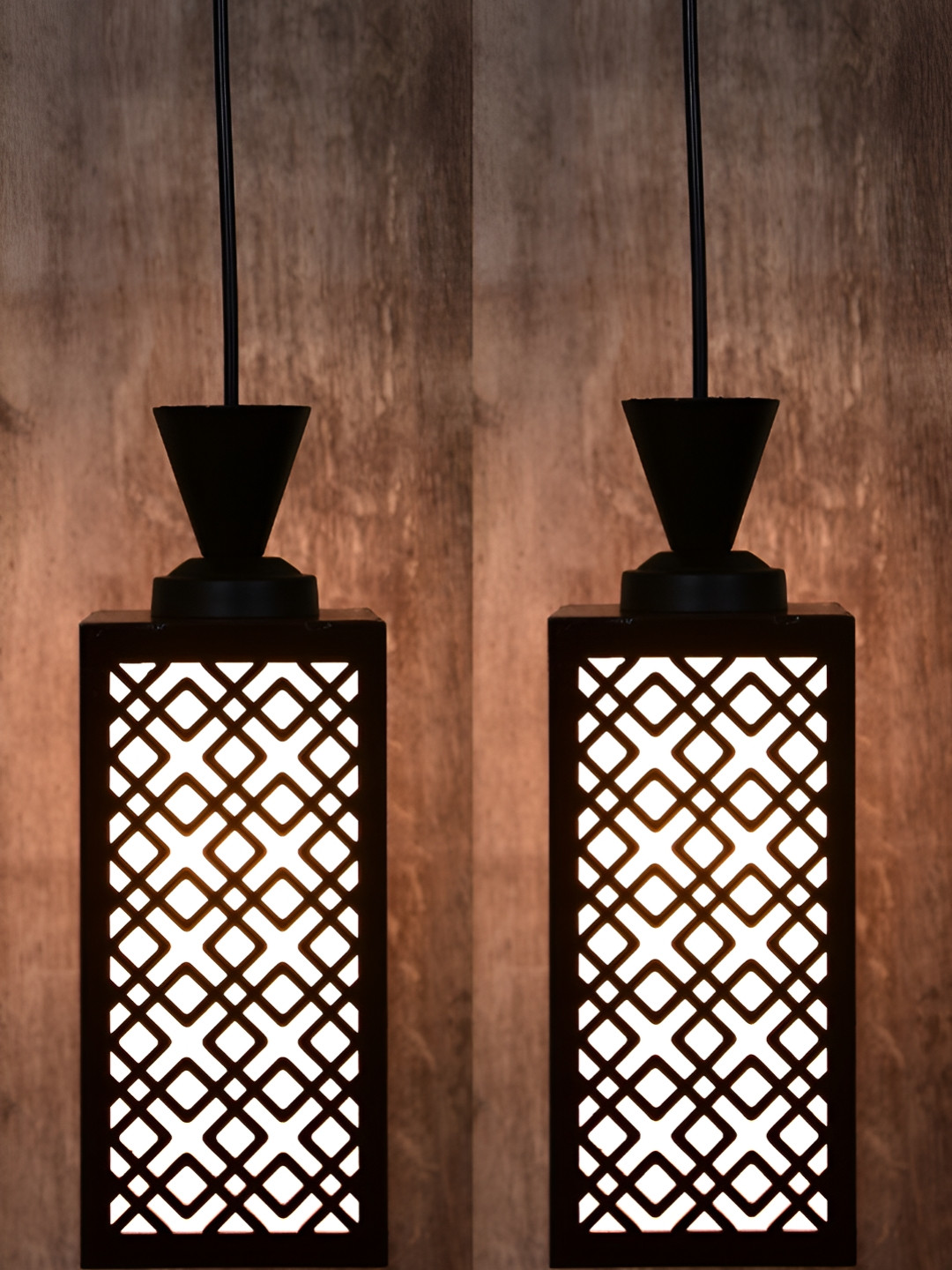 

Afast Brown & White 2 Pieces Textured Traditional Ceiling Lamps