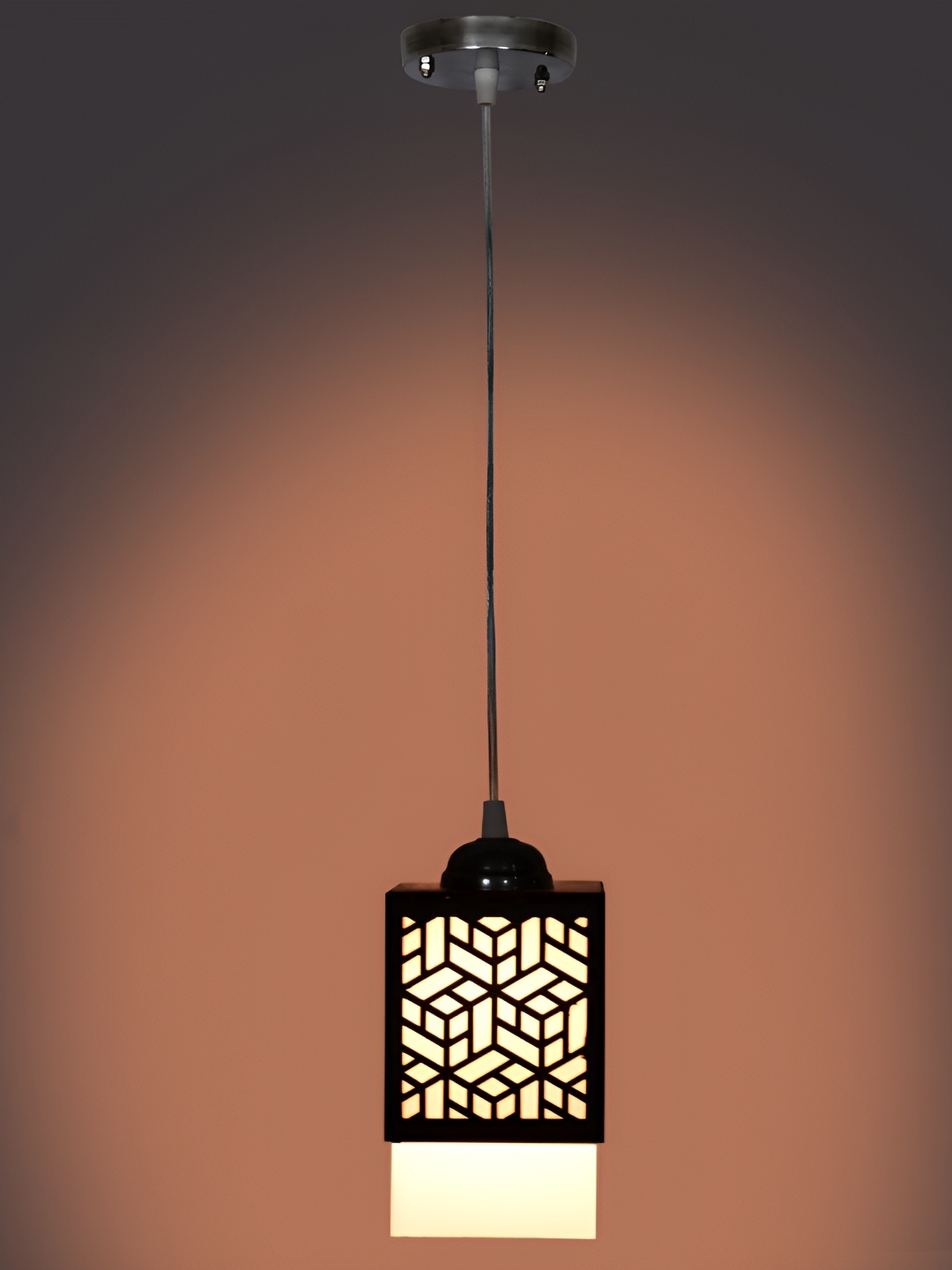 

Afast Brown & White Textured Traditional Wooden Ceiling Lamp