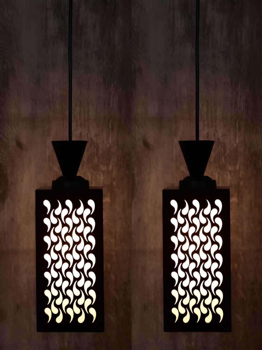 

Afast Black 2 Pieces Wooden Contemporary Ceiling Lamp