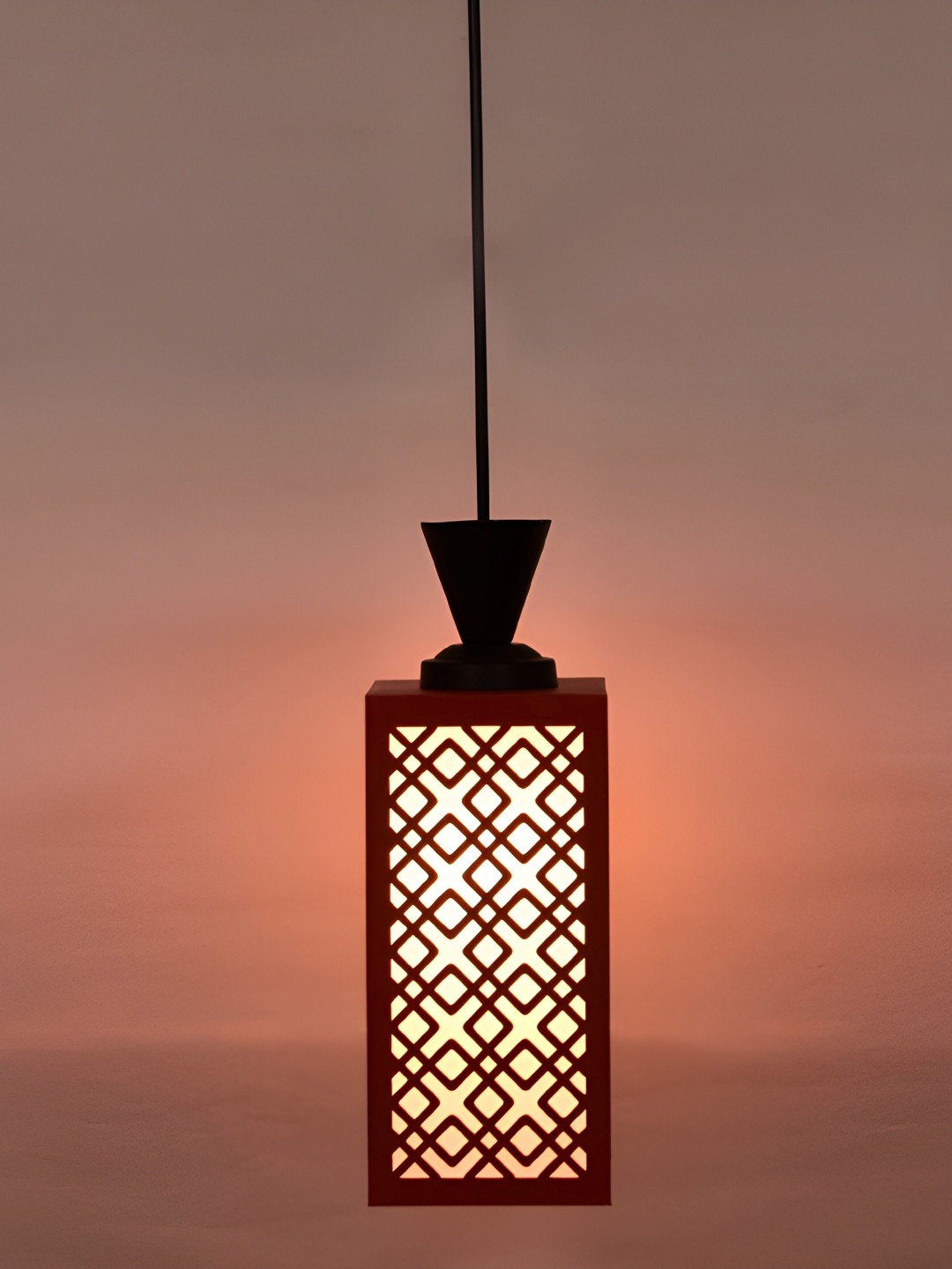 

Afast Red Wooden Traditional Ceiling Lamp