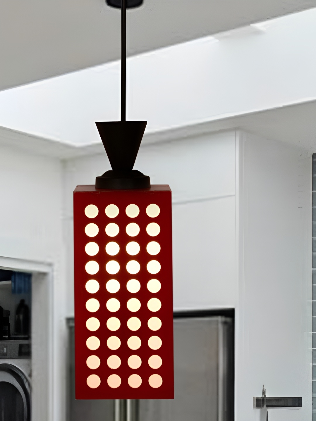 

Afast Red Wooden Traditional Ceiling Lamp