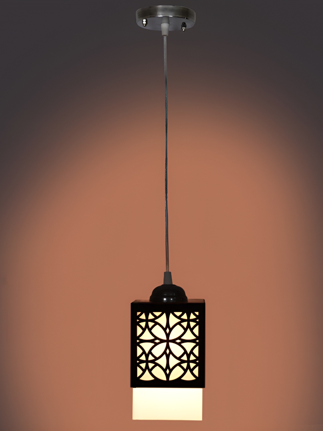 

Afast Black and White Wooden Textured Contemporary Ceiling Lamp