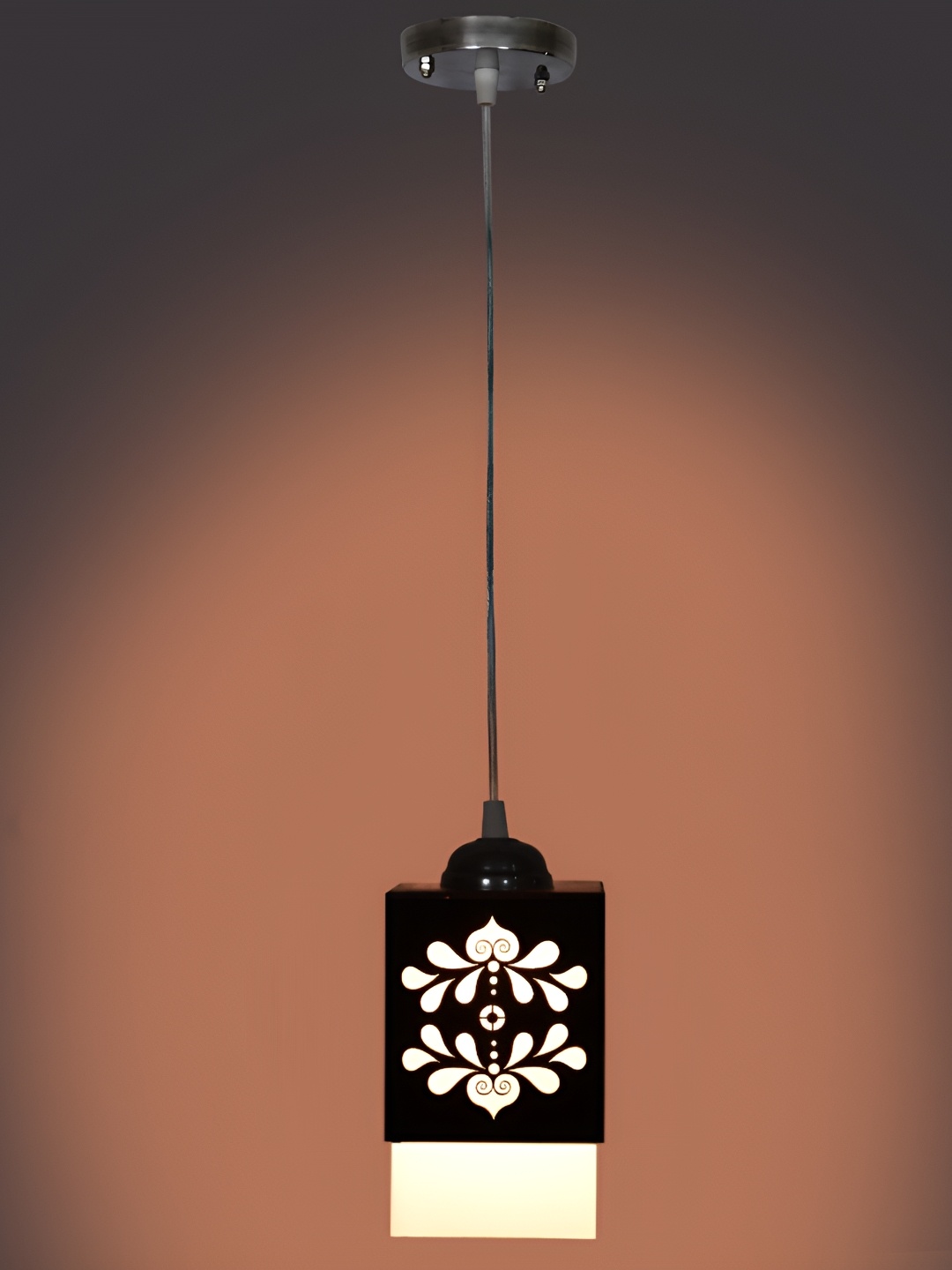 

Afast Brown and White Wooden Textured Contemporary Ceiling Lamp