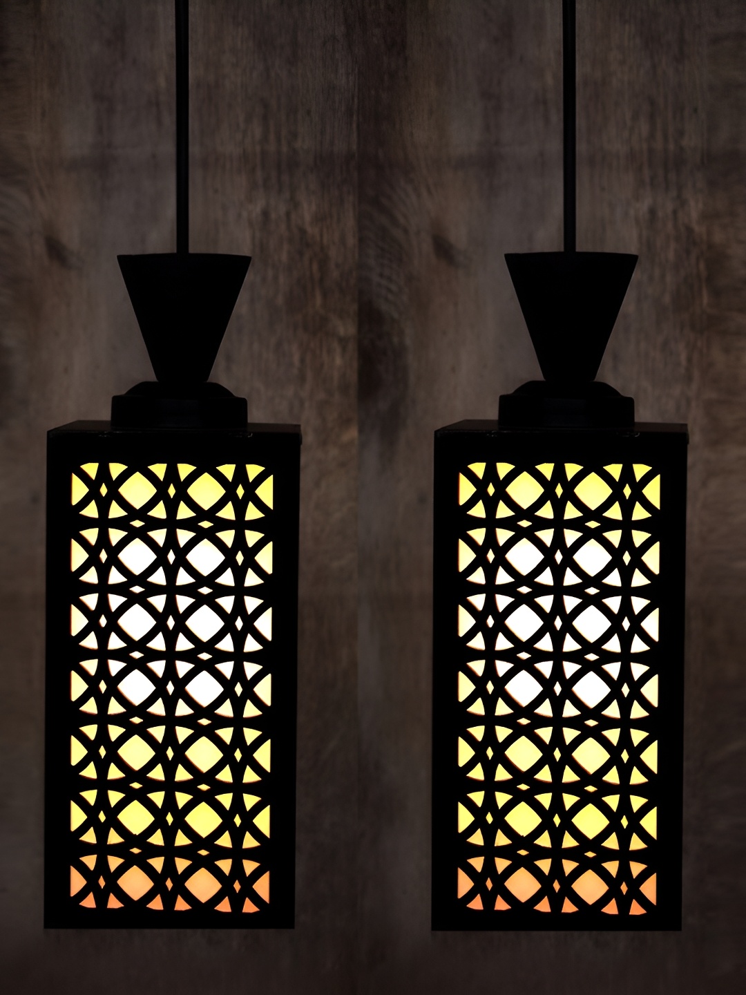 

Afast Brown 2 Pcs Textured Traditional Ceiling Lamp