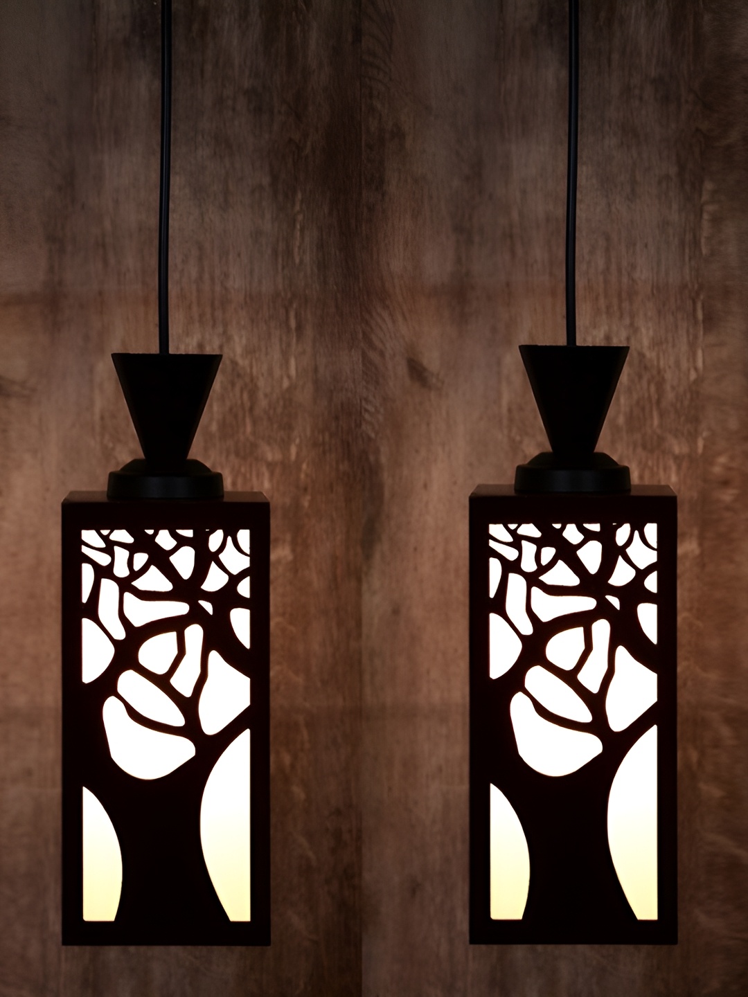 

Afast Brown 2 Pcs Textured Traditional Ceiling Lamp