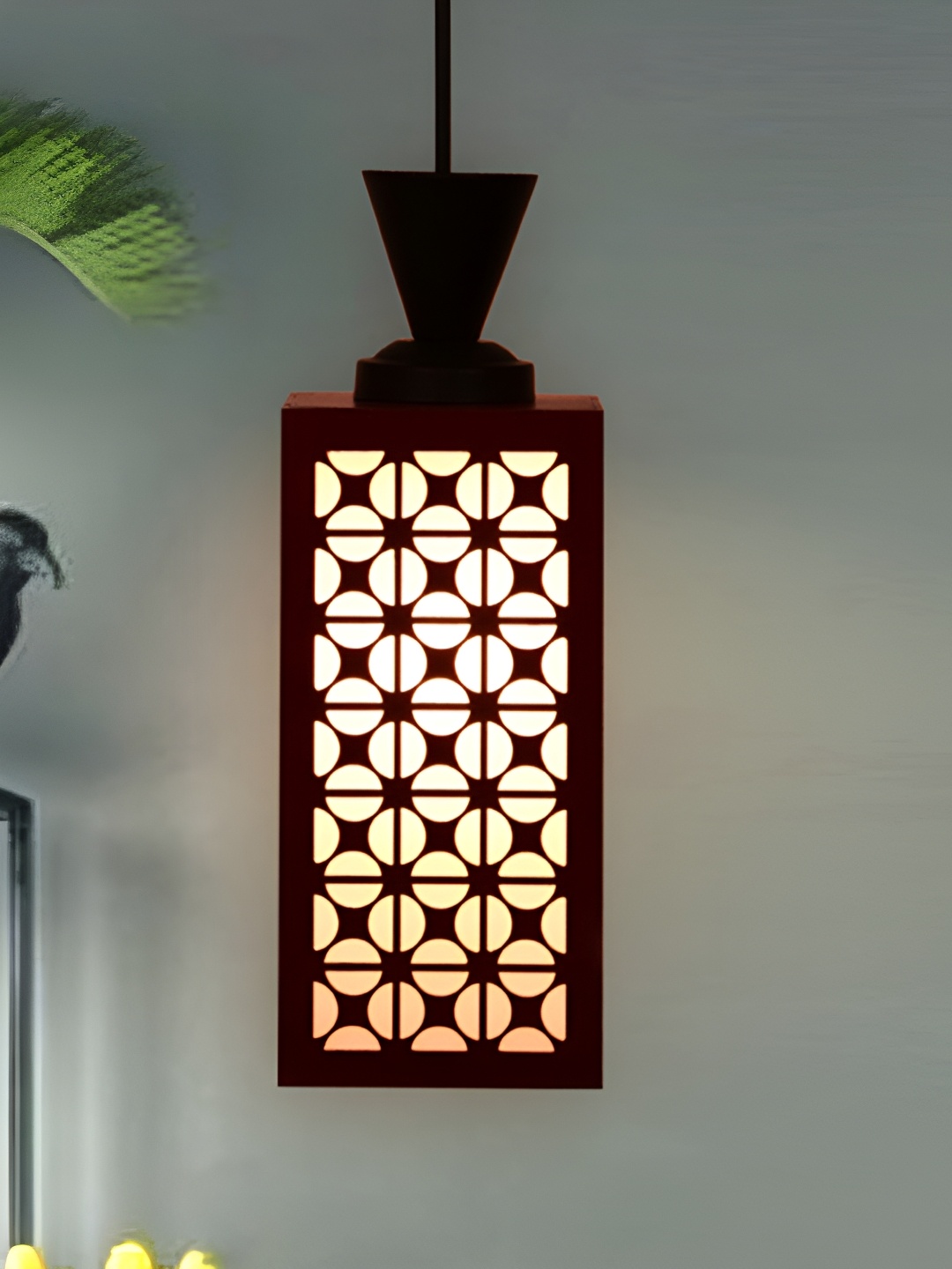 

Afast Red Textured Traditional Ceiling Lamp
