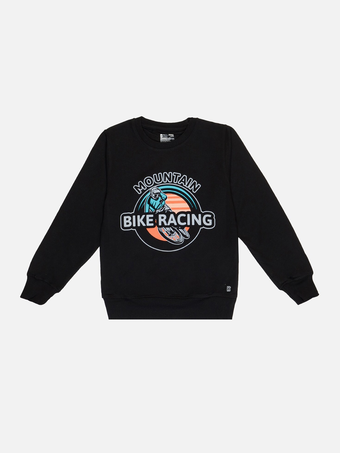 

Bodycare Kids Boys Graphic Printed Cotton Pullover Sweatshirt, Black