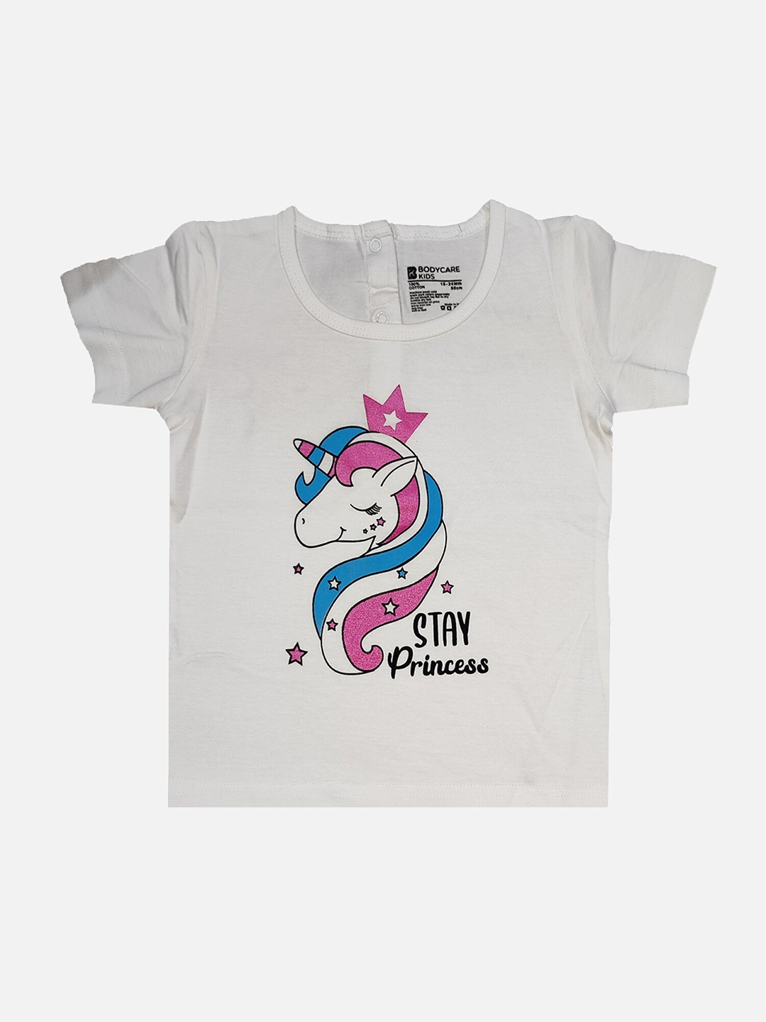 

Bodycare Girls Unicorn Printed Cotton T-shirt, White