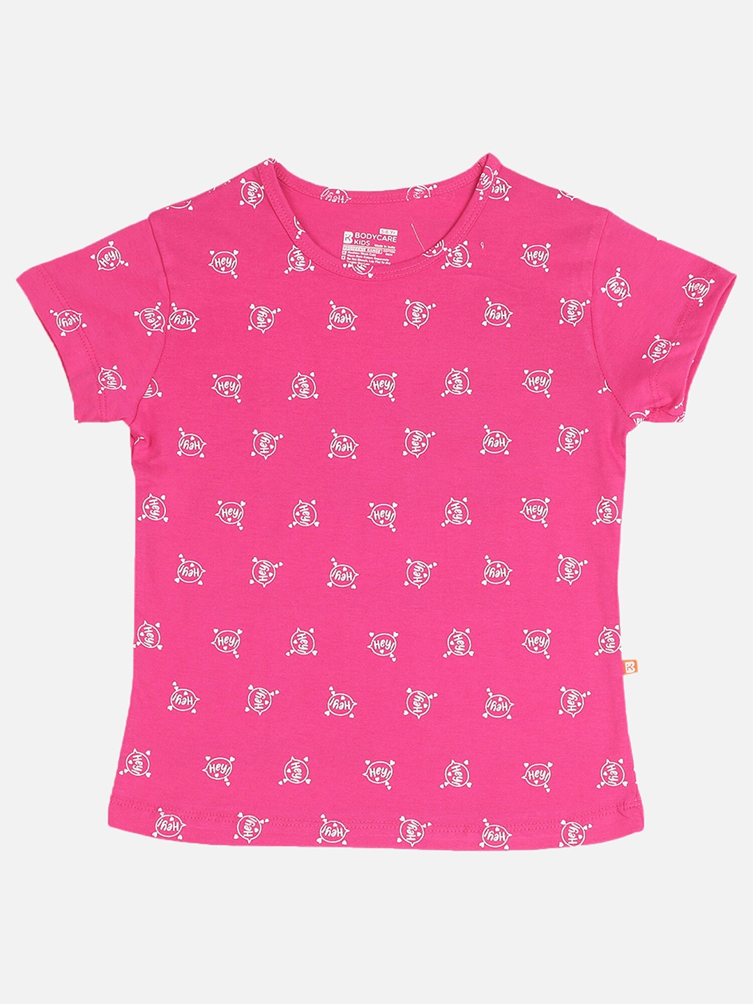 

Bodycare Girls Conversational Printed Cotton T-shirt, Pink