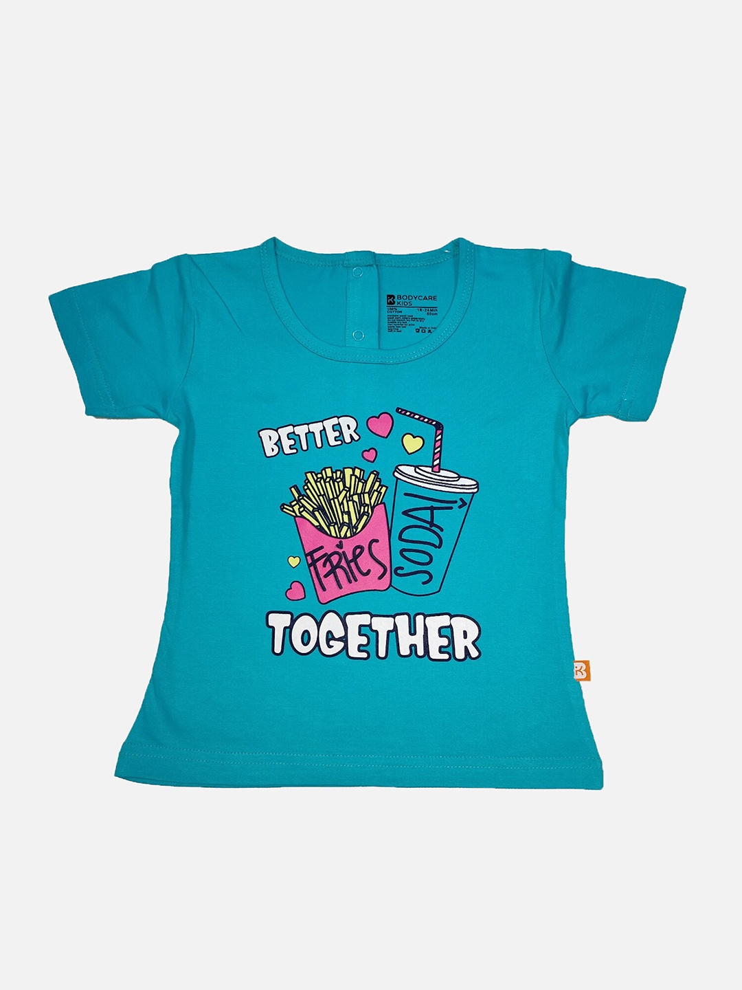 

Bodycare Girls Printed Pure Cotton T-shirt, Blue