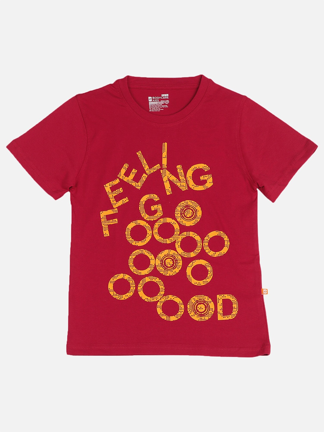 

Bodycare Boys Typography Printed Cotton T-shirt, Red