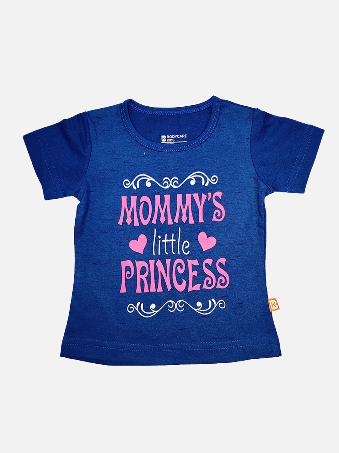 

Bodycare Girls Typography Printed Cotton T-shirt, Blue