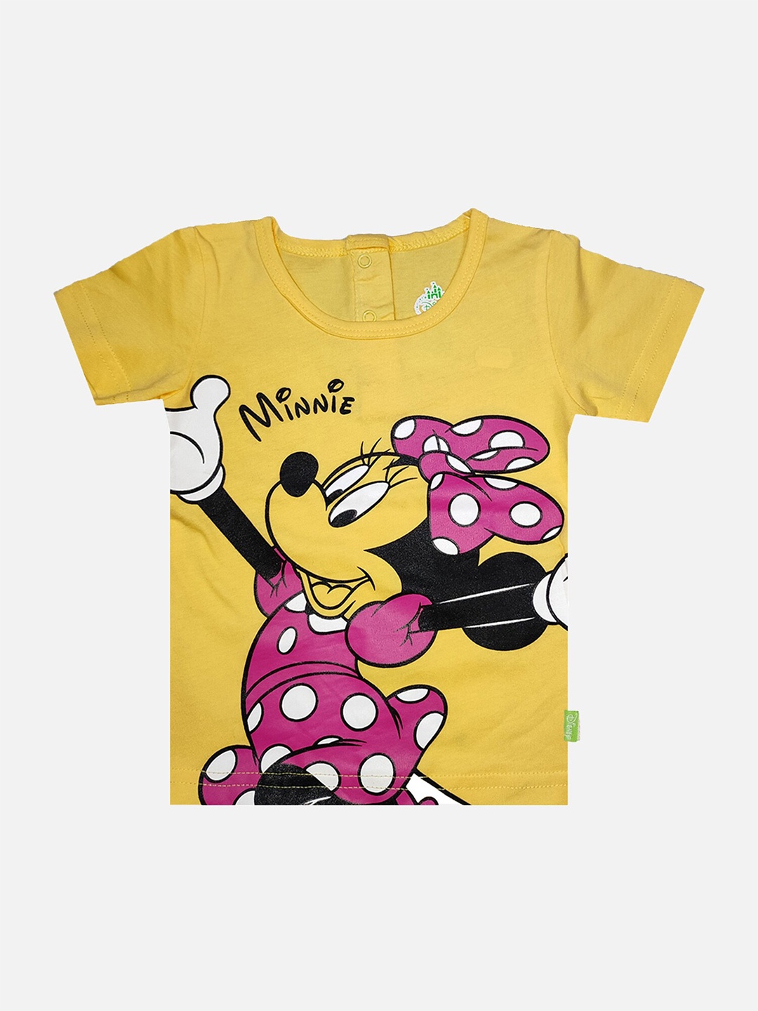 

Bodycare Girls Minnie Mouse Printed Cotton T-shirt, Yellow