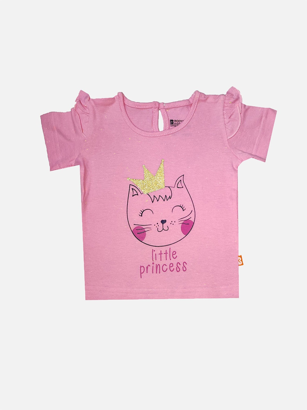 

Bodycare Girls Printed Cotton T-shirt, Pink