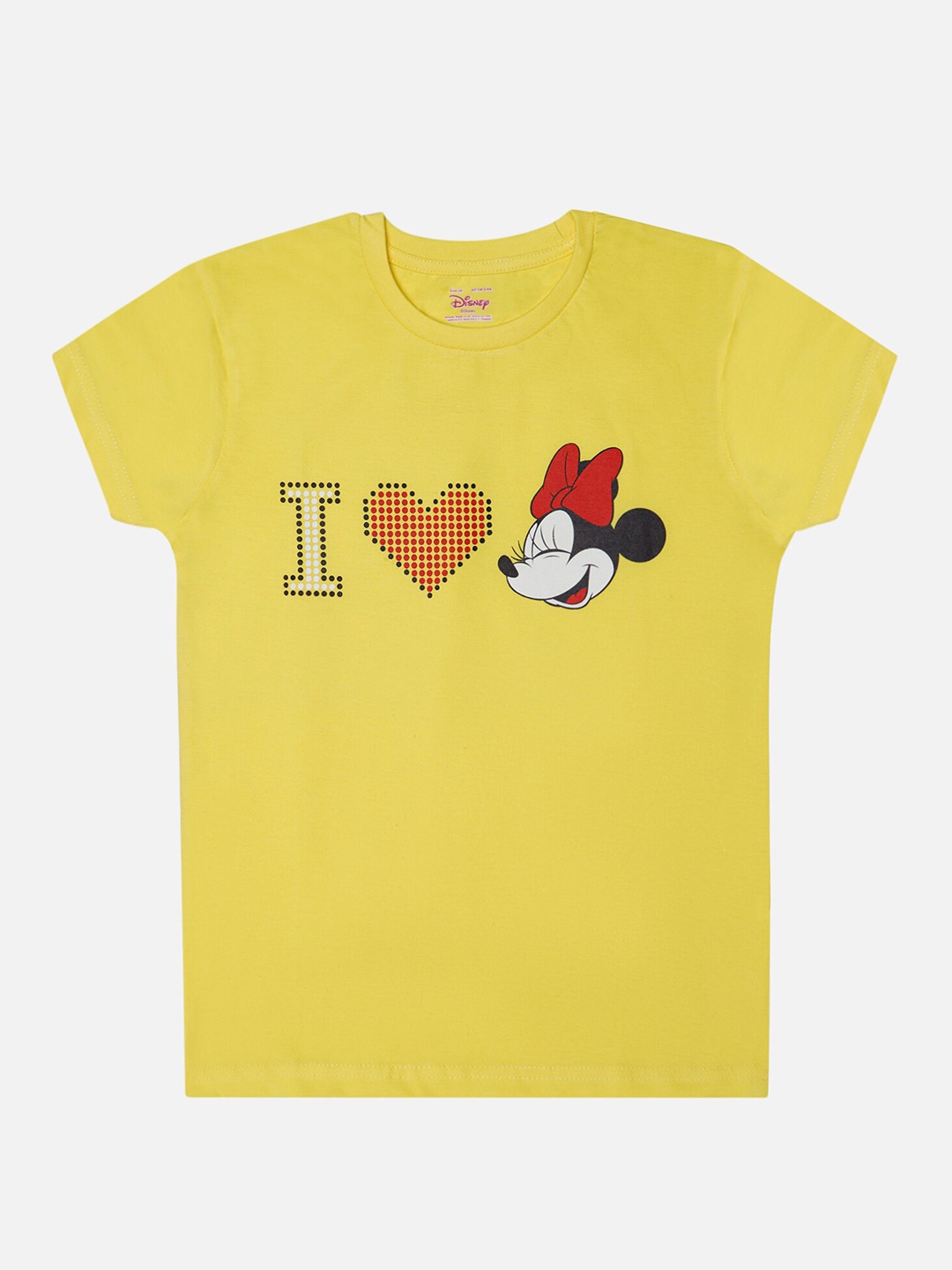 

Bodycare Girls Minnie & Friends Printed Cotton T-shirt, Yellow