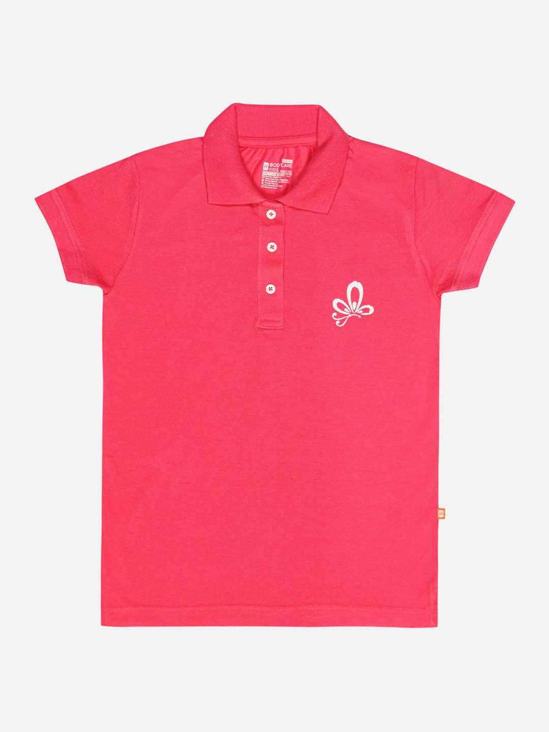

Bodycare Girls Polo Collar Cotton T-shirt, Pink