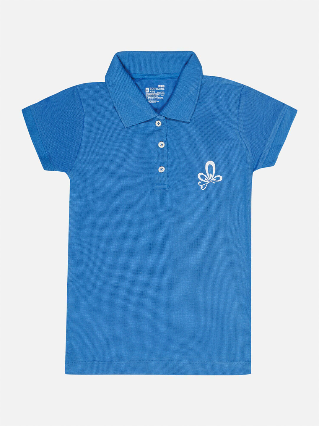 

Bodycare Girls Polo Collar Short Sleeves T-shirt, Blue
