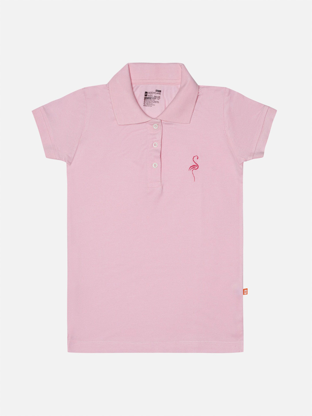 

Bodycare Girls Polo Collar Short Sleeves Cotton T-shirt, Pink