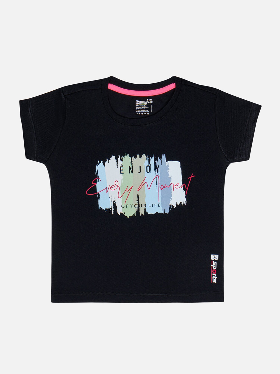 

Bodycare Girls Typography Printed T-shirt, Navy blue