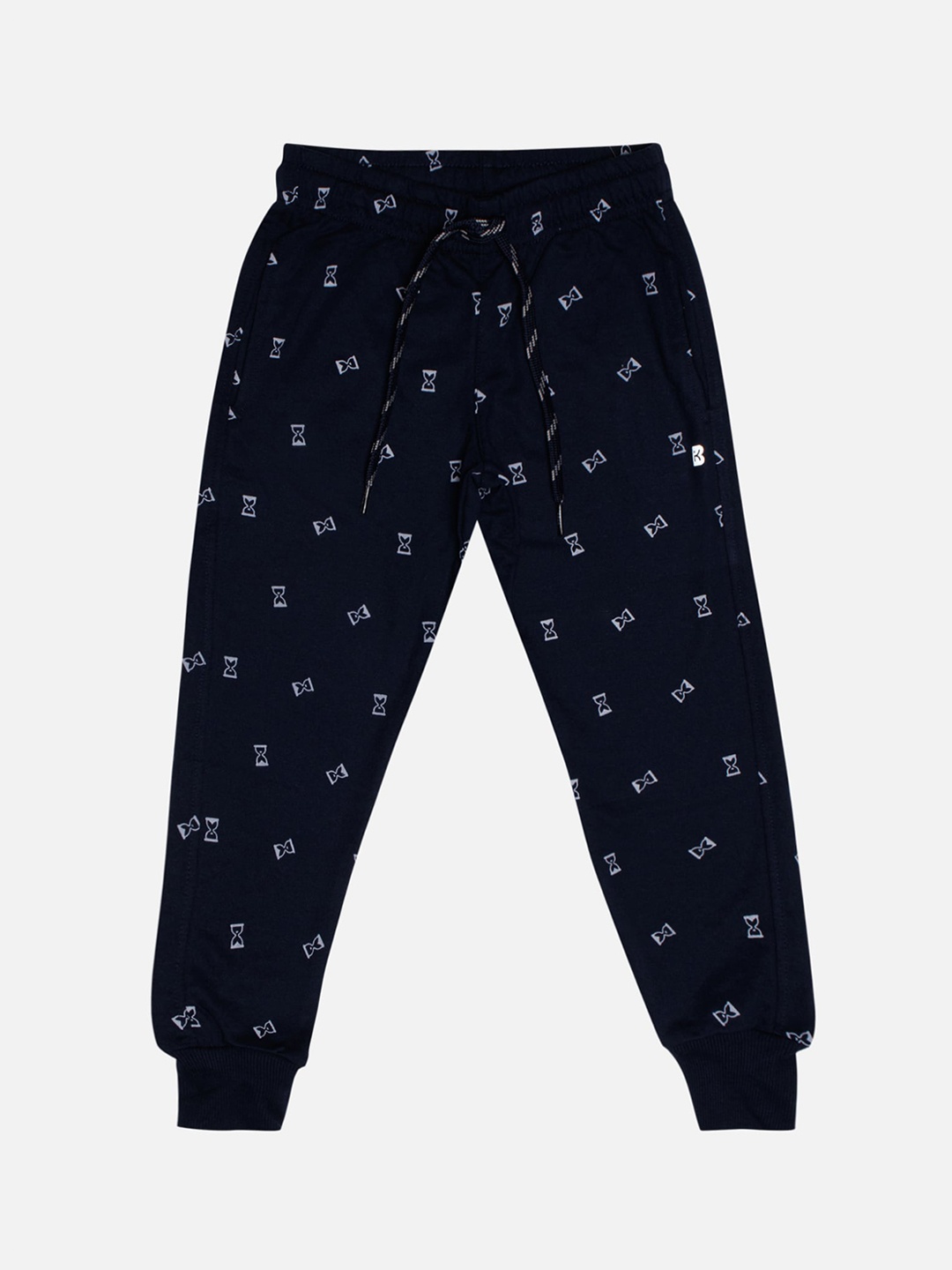 

Bodycare Boys Printed Cotton Mid Rise Joggers, Navy blue