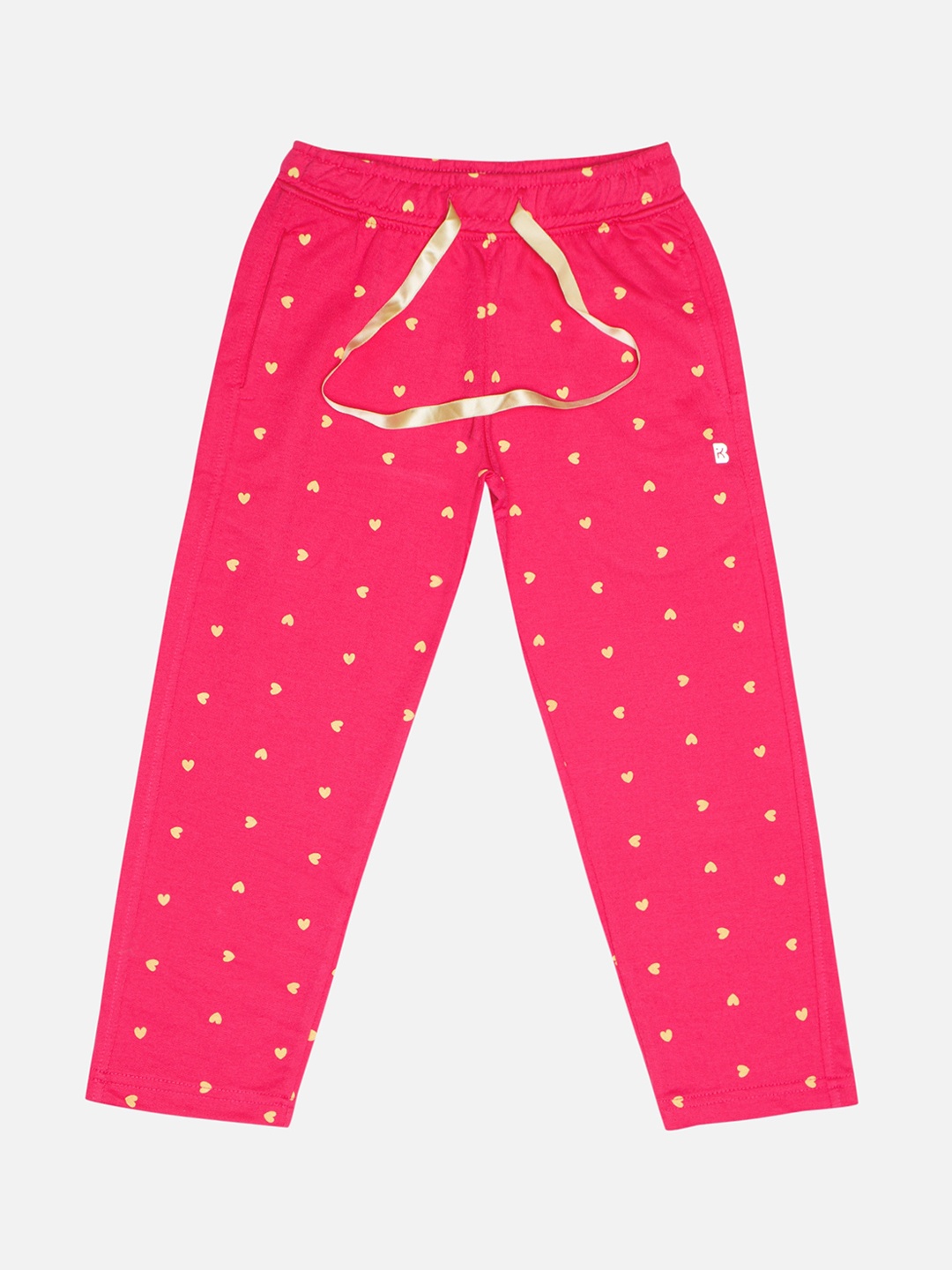 

Bodycare Girls Printed Cotton Mid Rise Joggers, Fuchsia
