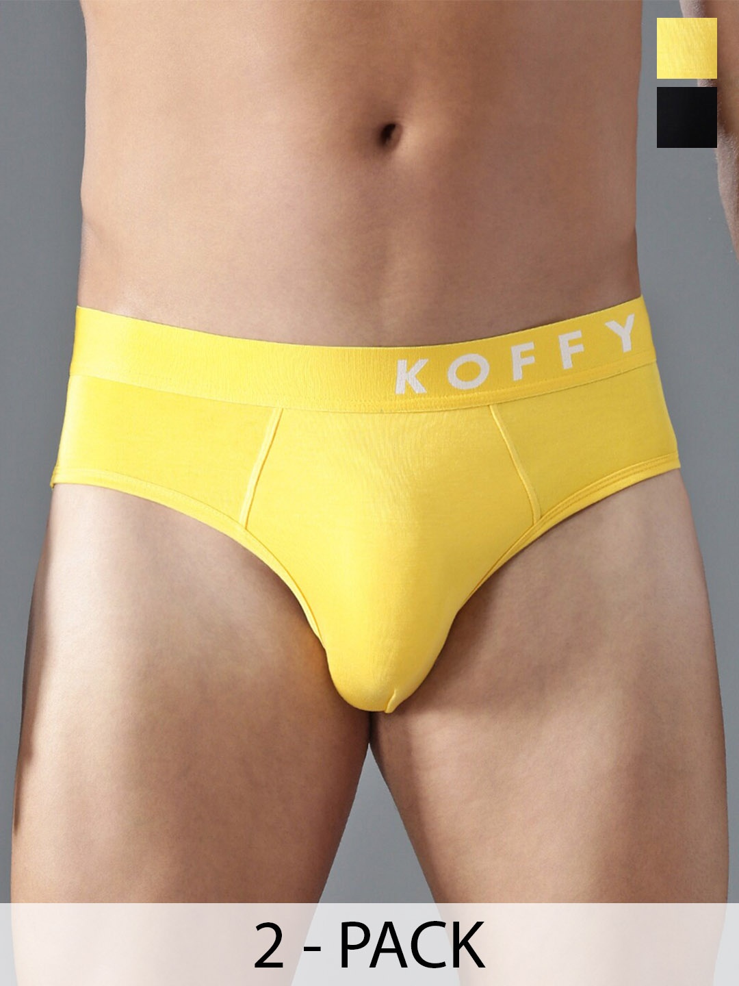 

Men Pack of 2 Form-Soft Premium Micro Modal Fabric Briefs, Black