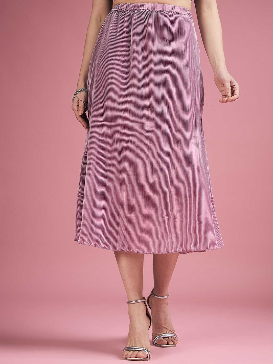 

DressBerry A-Line Midi Skirt, Burgundy