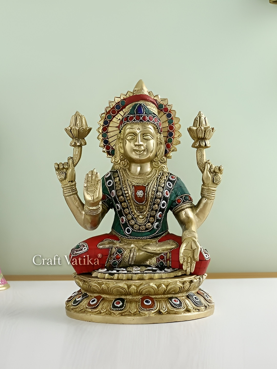 

CraftVatika Gold-Toned Religious Idol Showpiece