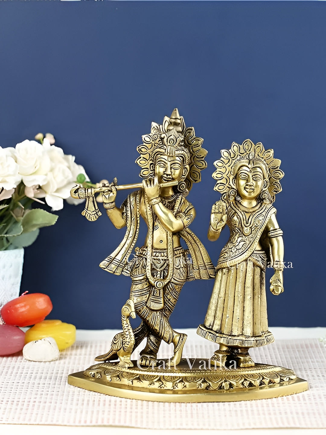 

CraftVatika Gold-Toned Brass Religious Idol Showpiece