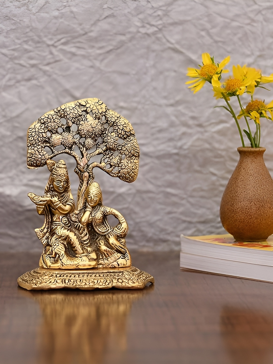 

CraftVatika Gold-Toned Brass Religious Idol Decorative Showpiece