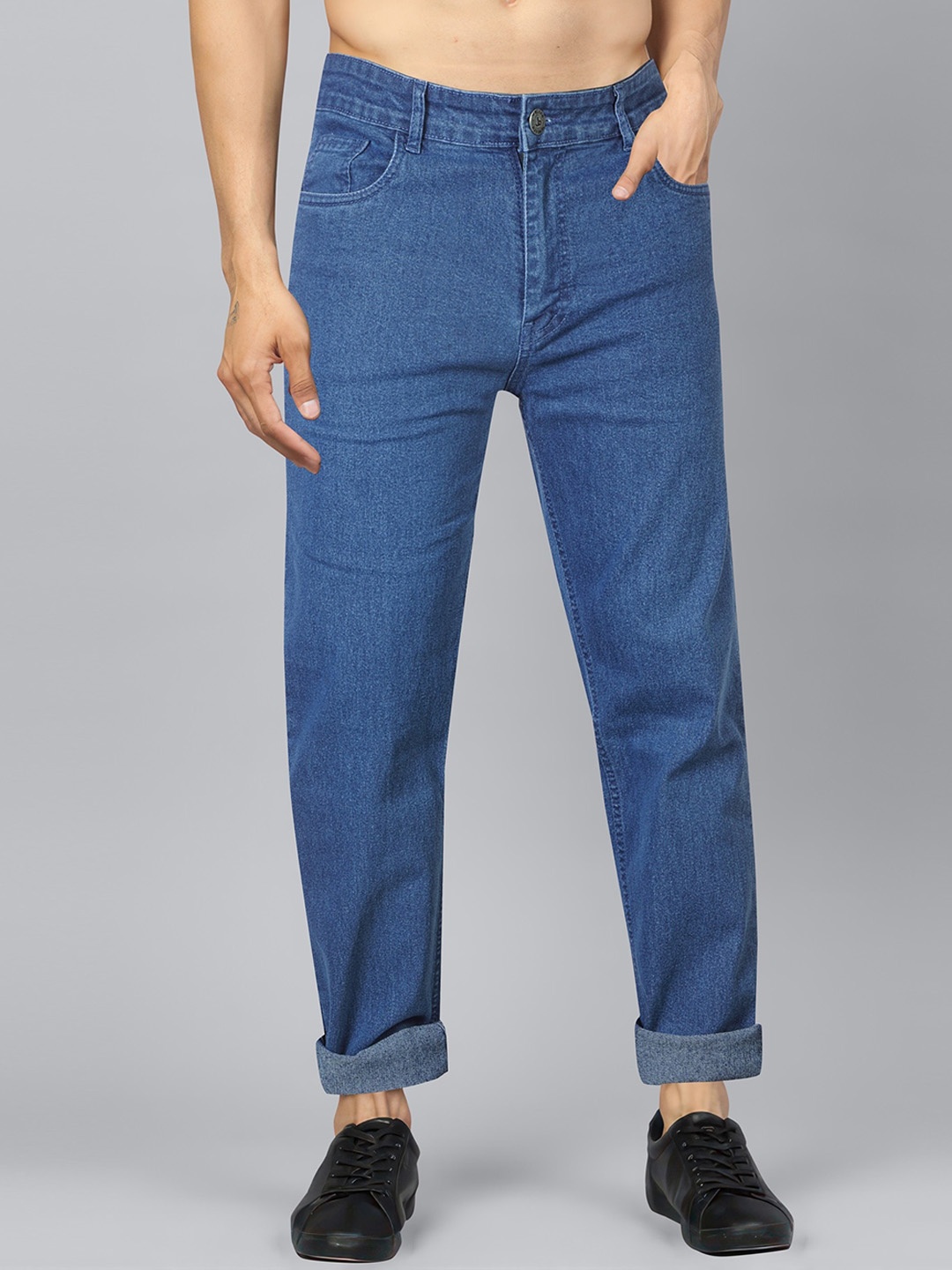 

Jb Just BLACK Men Urban Slim Acid Wash Mid Rise Cotton Jeans, Blue