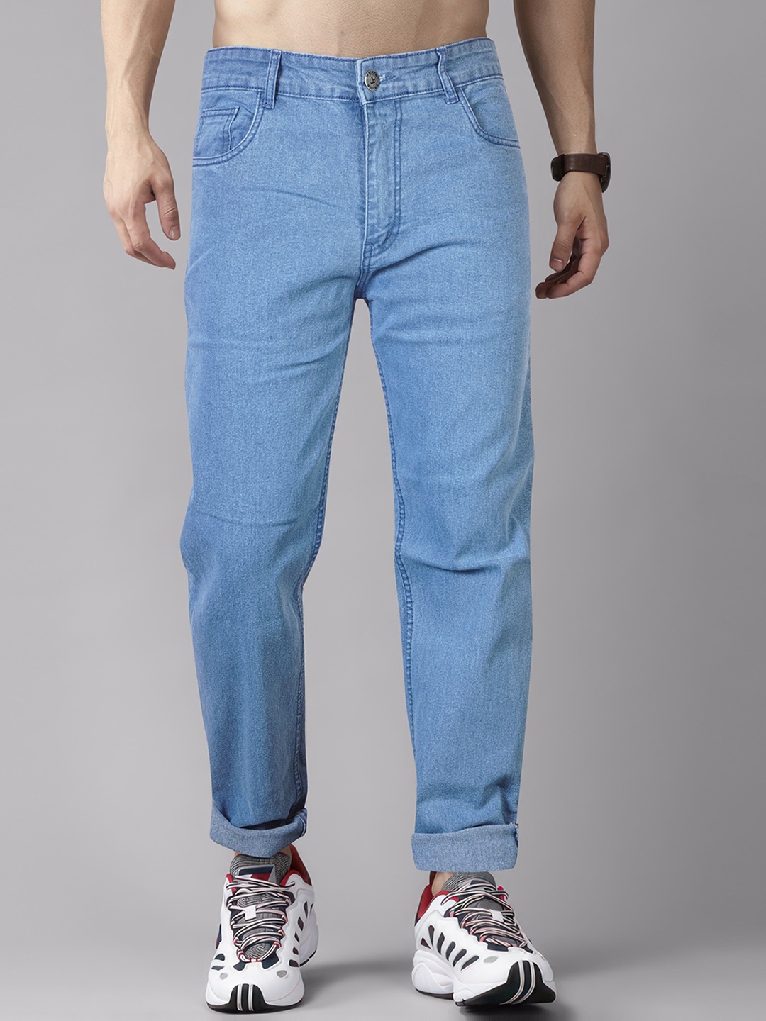 

Jb Just BLACK Men Urban Slim Acid Wash Mid Rise Clean Look Cotton Jeans, Blue