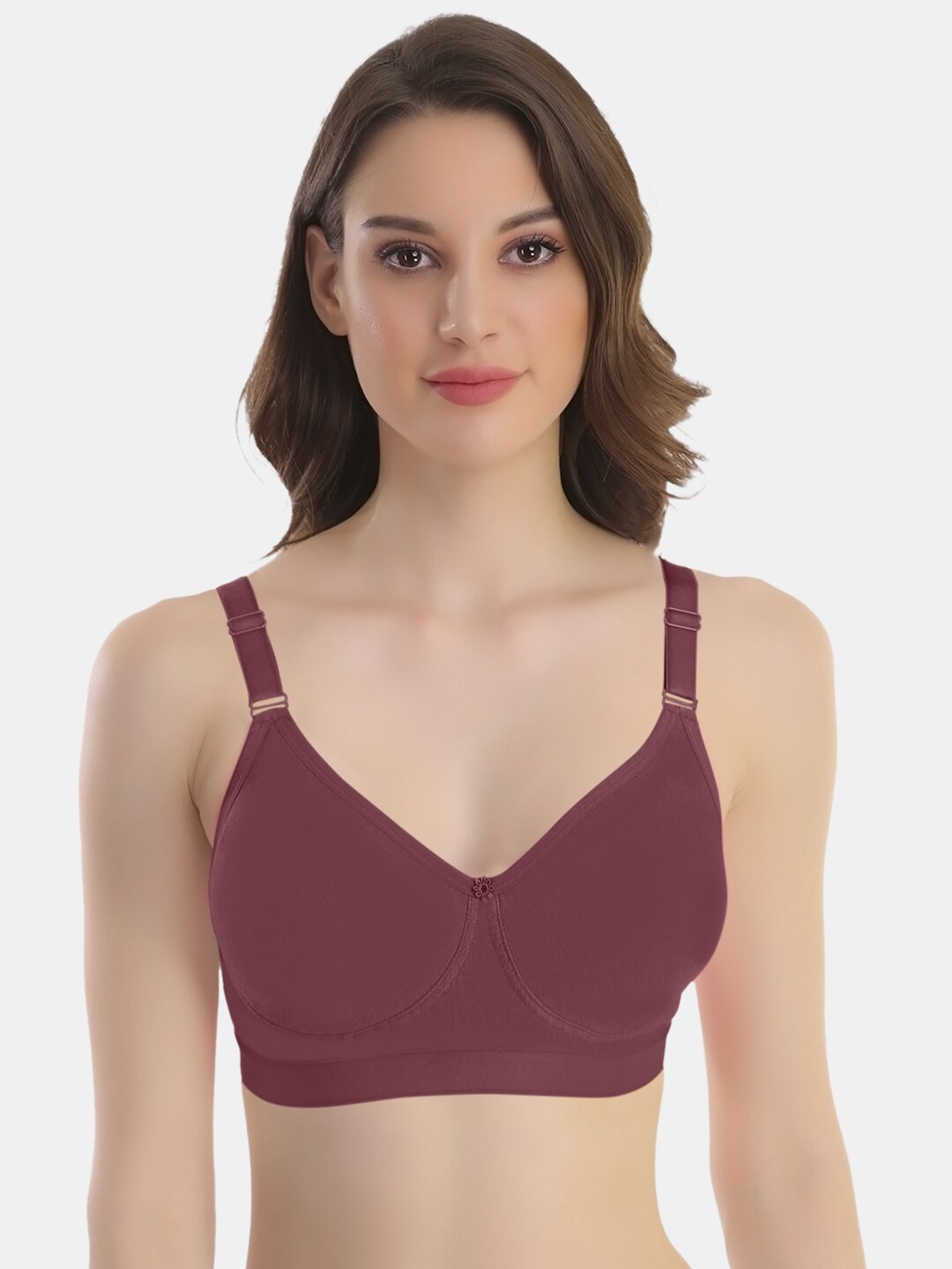 

POOJA RAGENEE Full Coverage Anti Odour Cotton Bra, Brown
