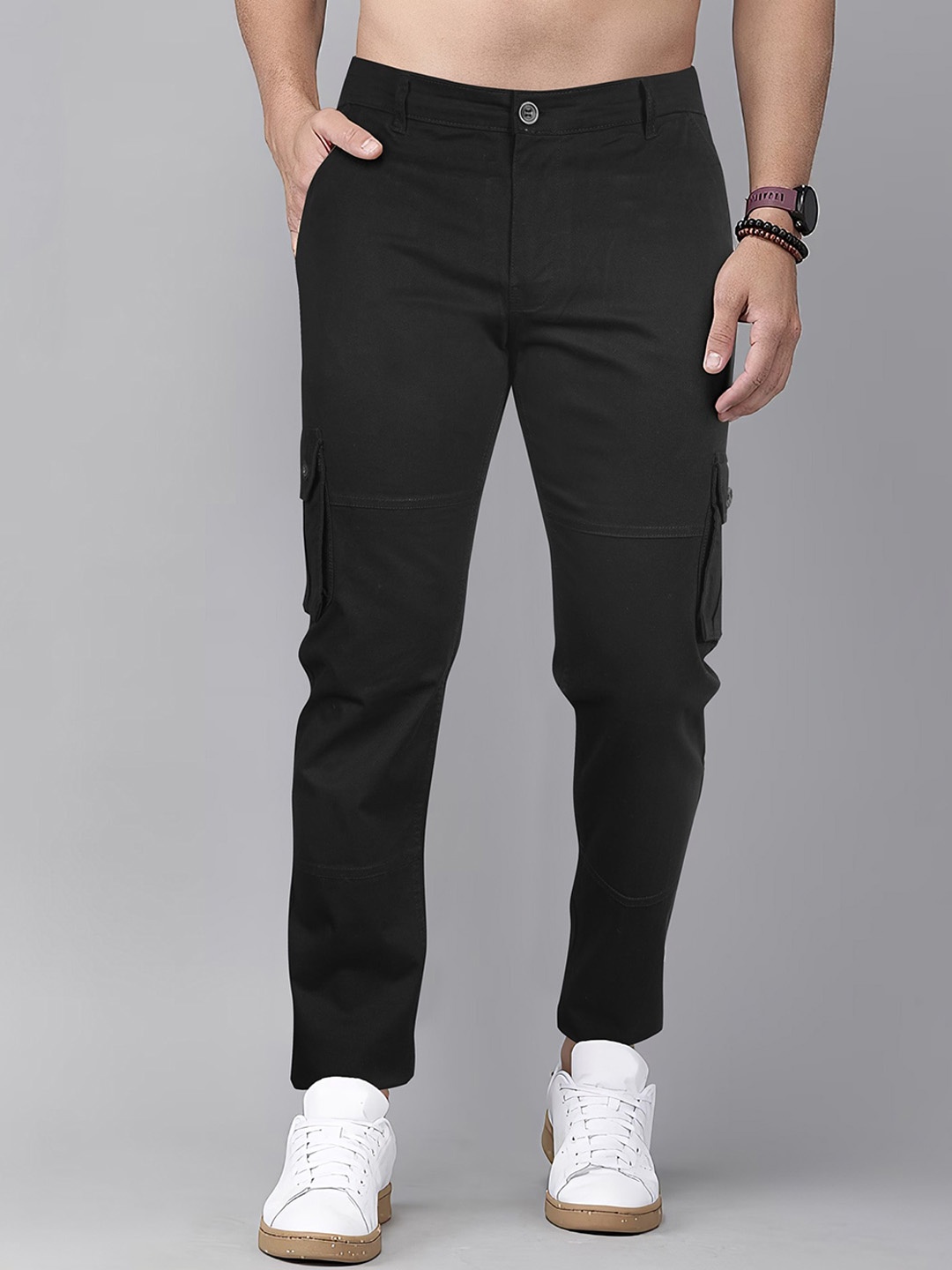 

Jb Just BLACK Men Relaxed Cotton Cargos Trousers