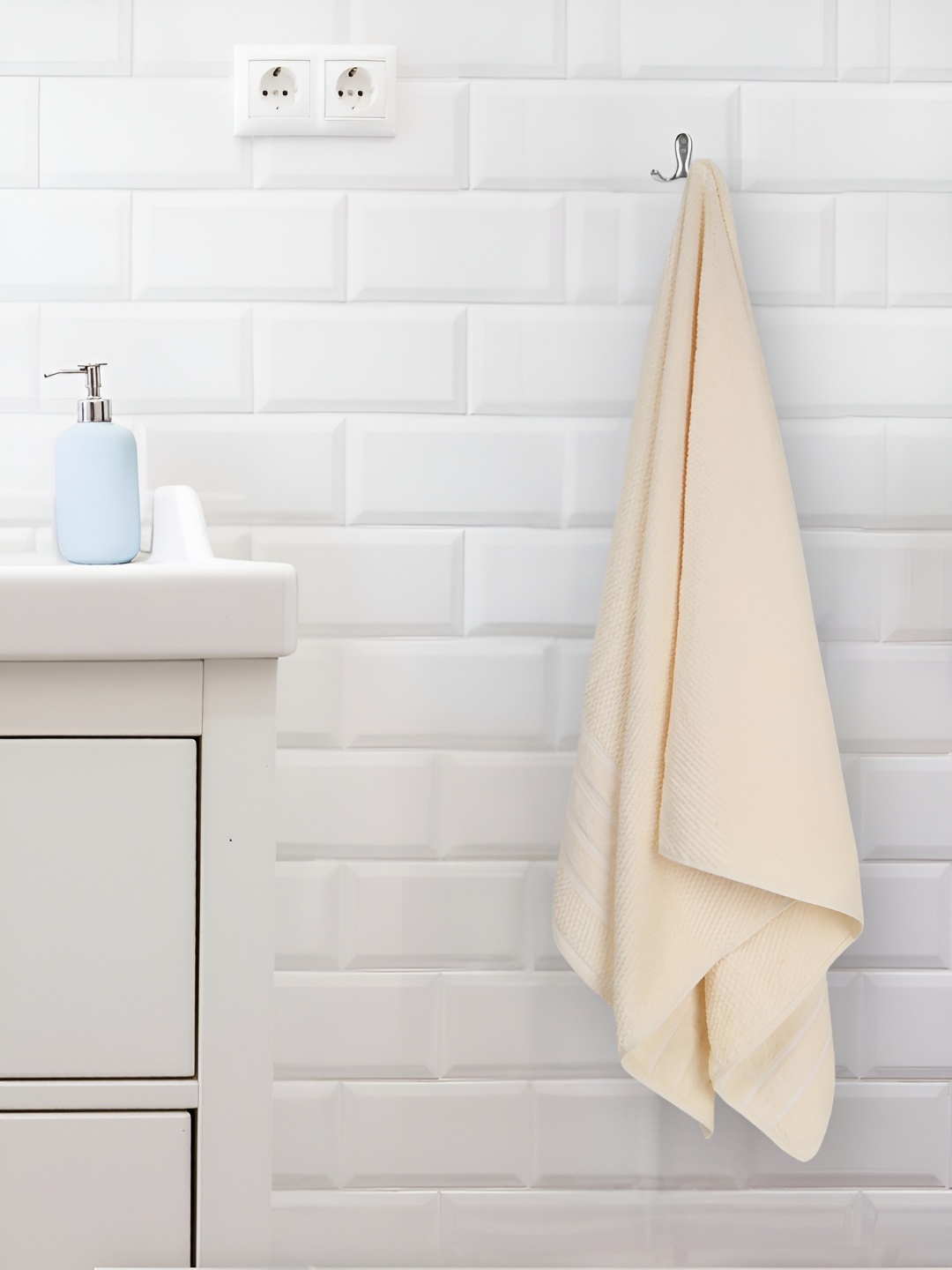 

eurospa Cream-Coloured Terry Cotton 480 GSM Towel Set
