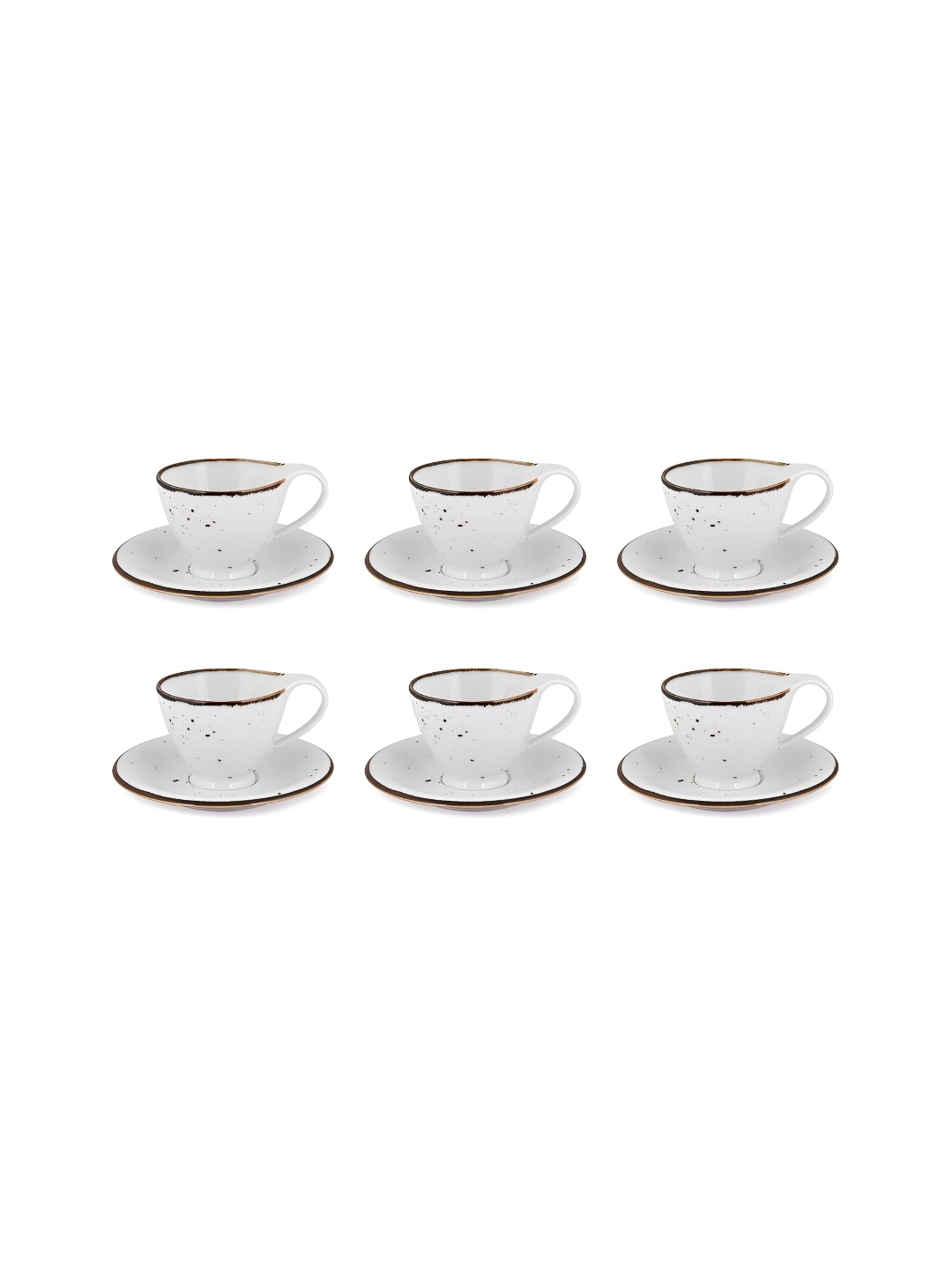 

Hitkari White 12 Pieces Matte Cups and Saucers
