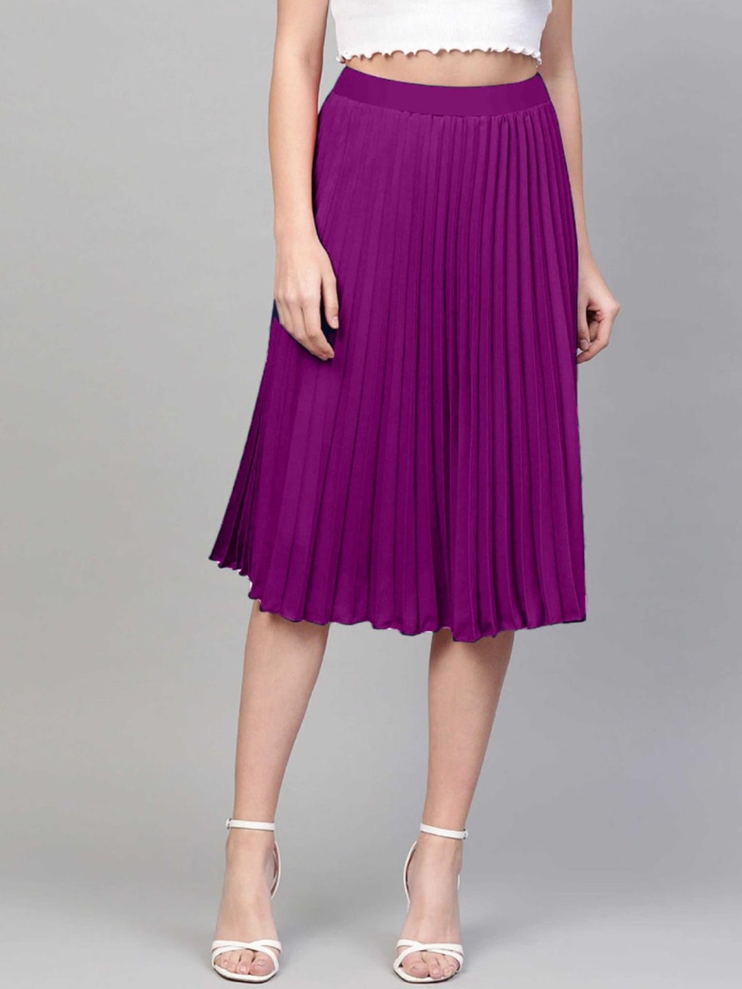 

Femvy A-Line Midi Skirt, Purple