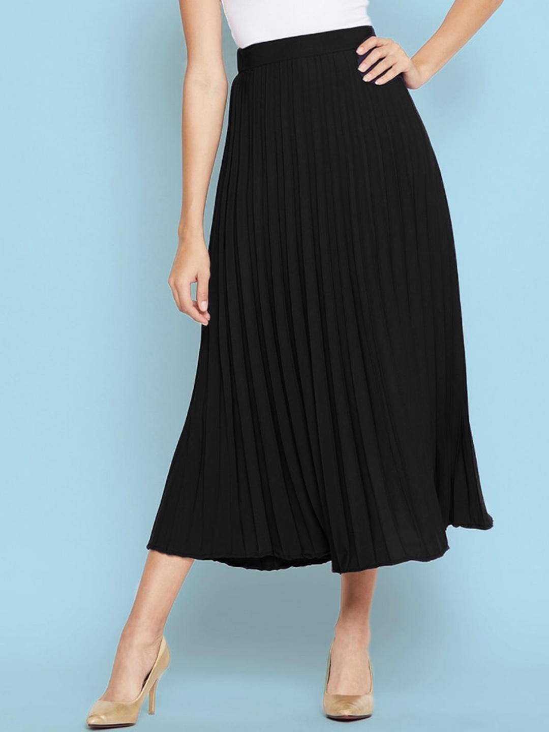 

Femvy A-Line Midi Skirt, Black
