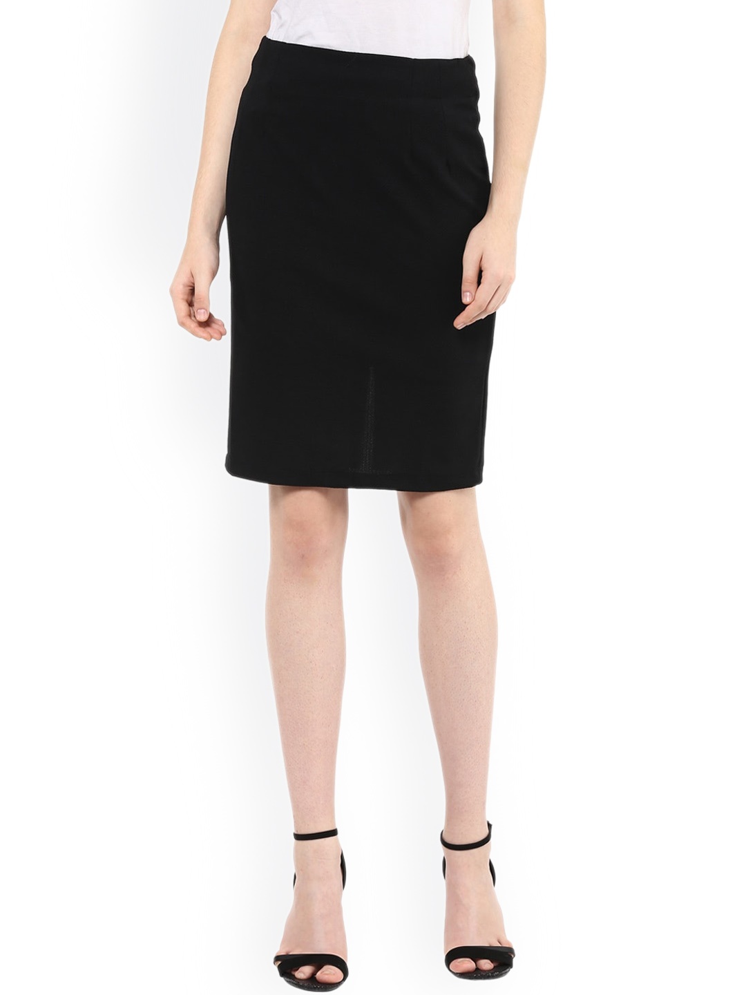 

Mayra Mid Rise Pencil Skirt, Black