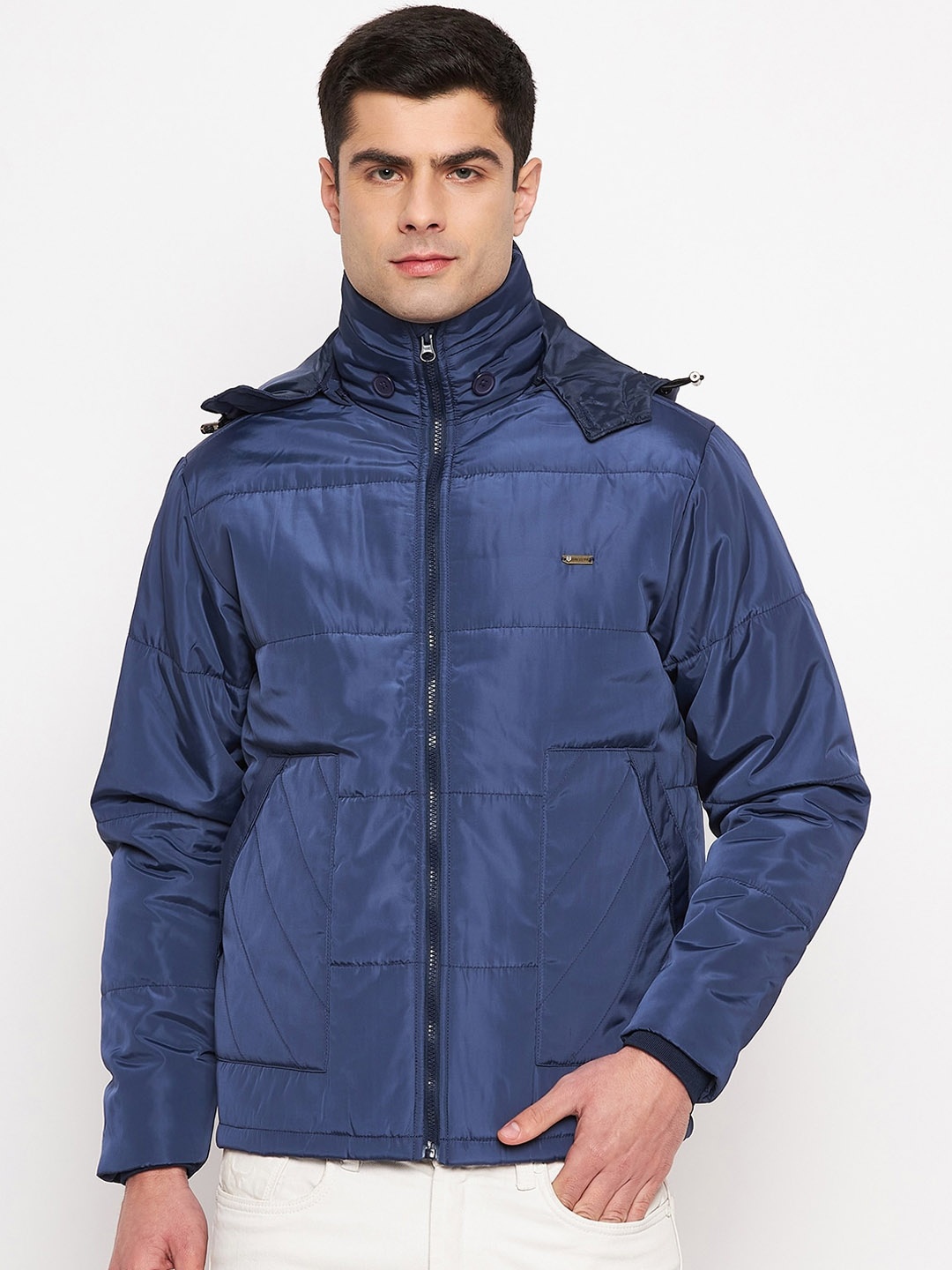 

Duke Long Sleeves Hood Padded Jacket, Blue