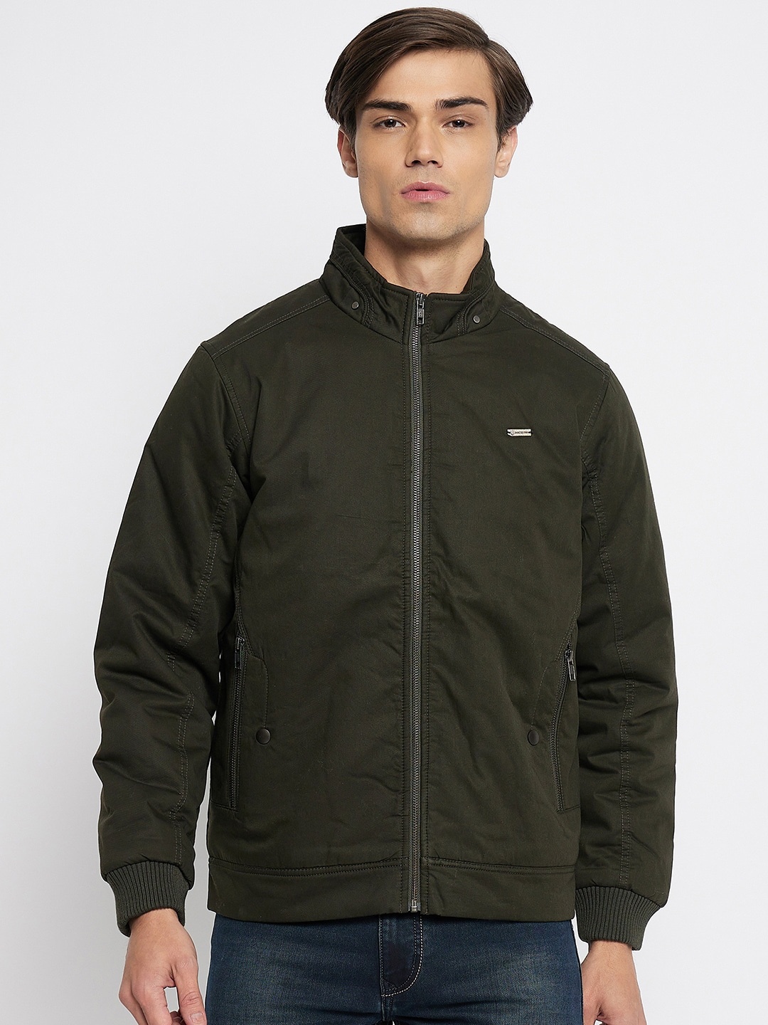 

Duke Mock Collar Tailored Jacket, Green