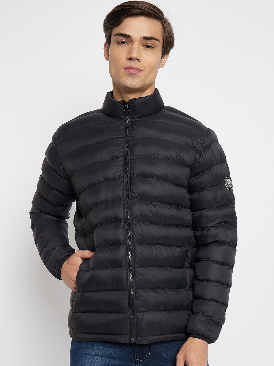 

Duke Mock Collar Puffer Jacket, Black