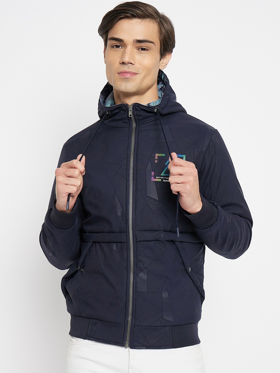 

Duke Hooded Bomber Jacket, Blue