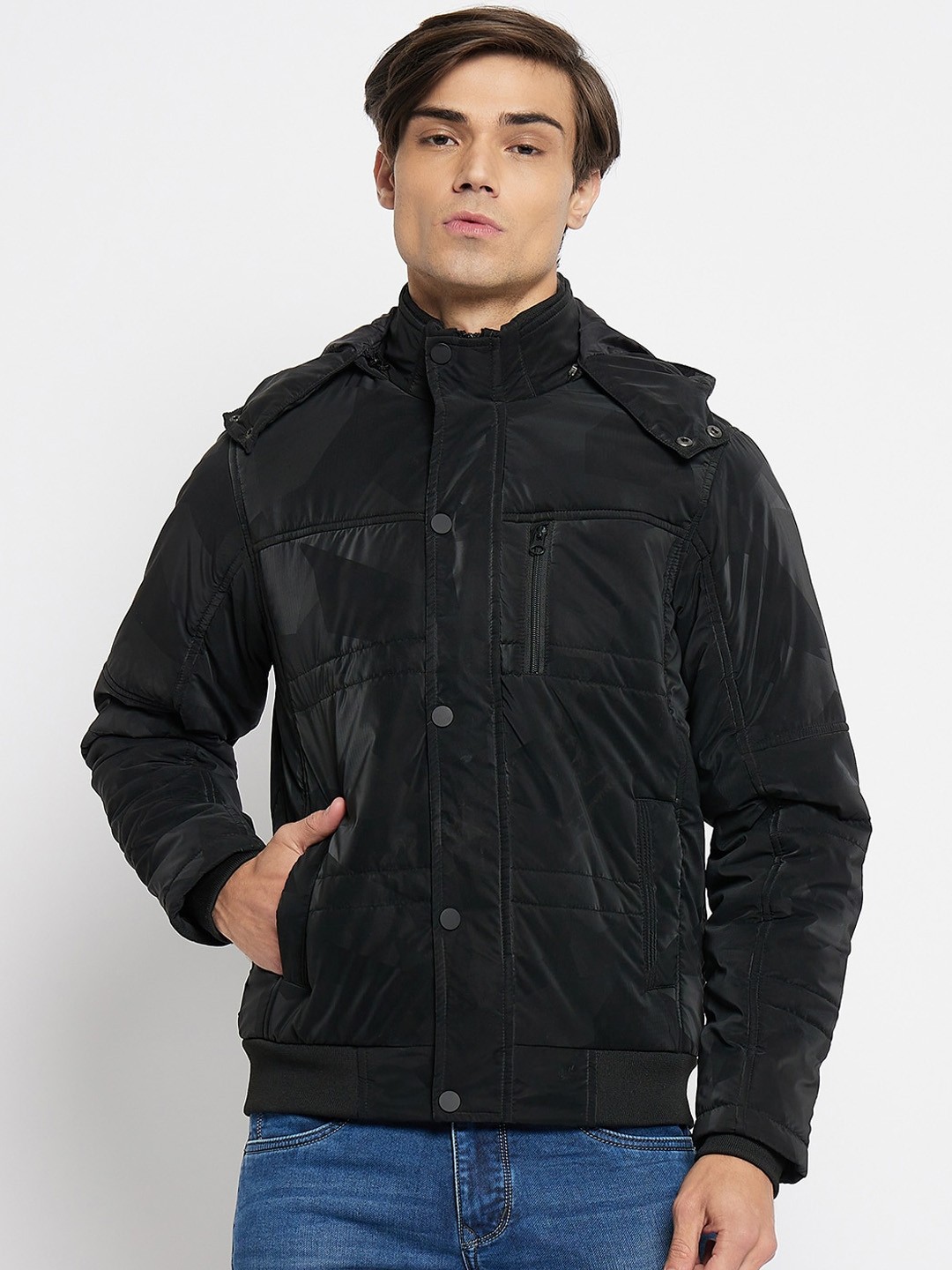 

Duke Hooded Padded Jacket, Black