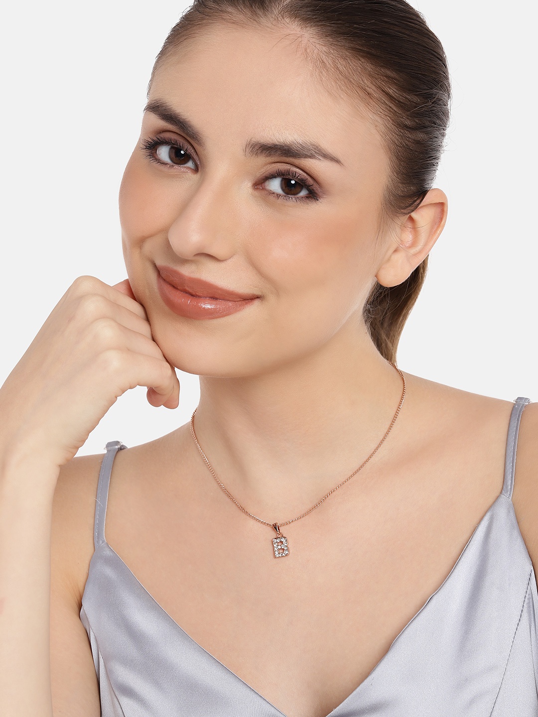 

Estele Rose Gold-Plated Contemporary Pendants with Chains